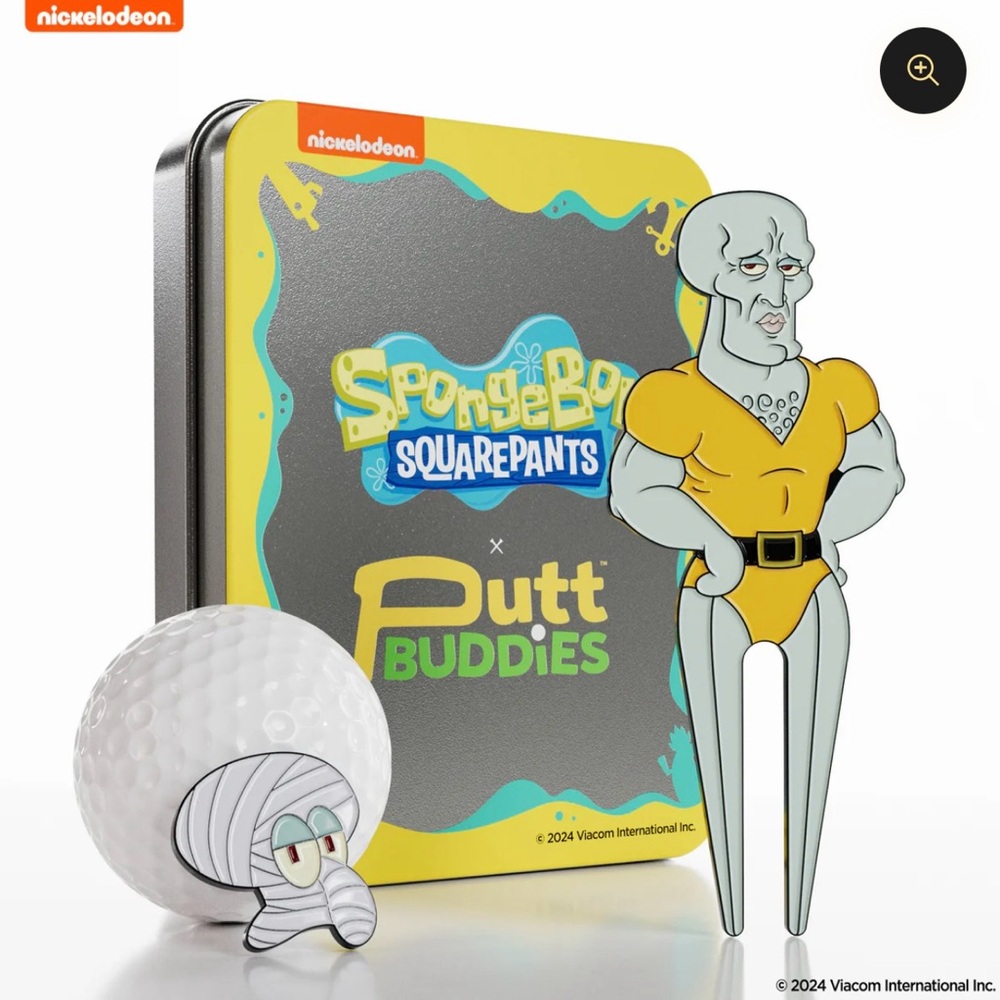 HANDSOME SQUIDWARD DIVOT TOOL W/ ATTACHABLE BANDAGE BALL MARKER Collectible